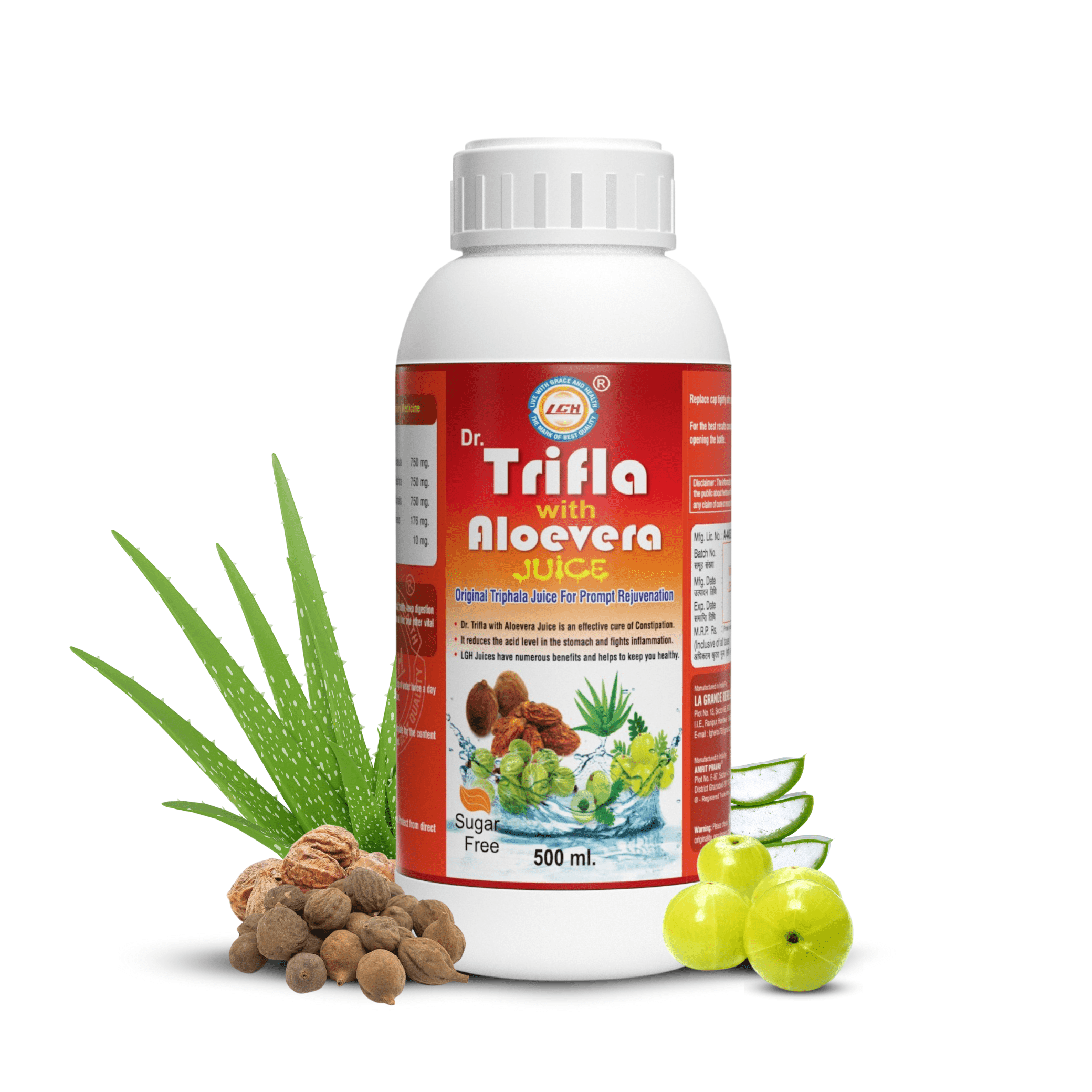 LGH Trifla With Aloevera Juice, 500ml, Gut Cleanse - Image 2