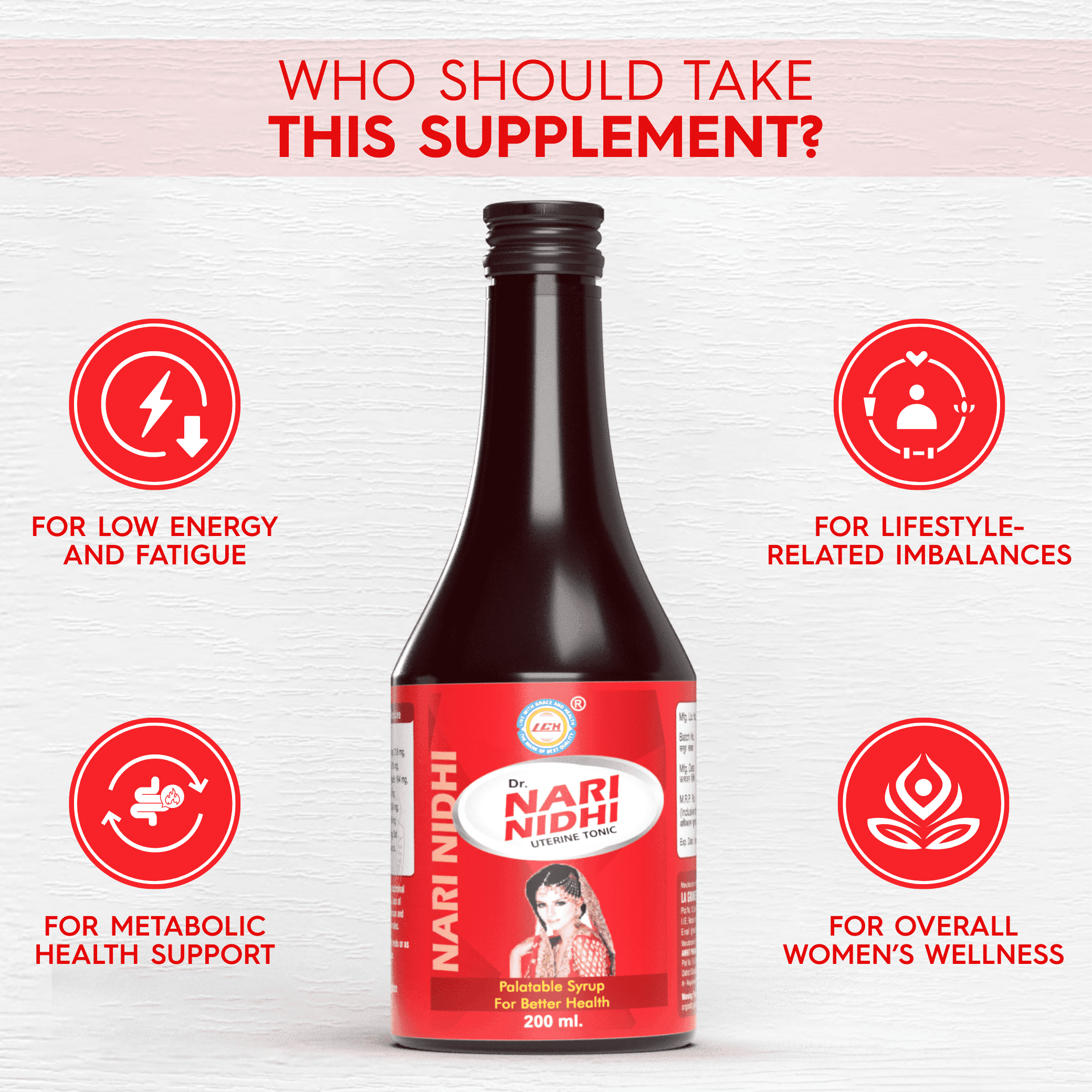 LGH Nari Nidhi Syrup, Women's Health Tonic, 200ml - Image 6