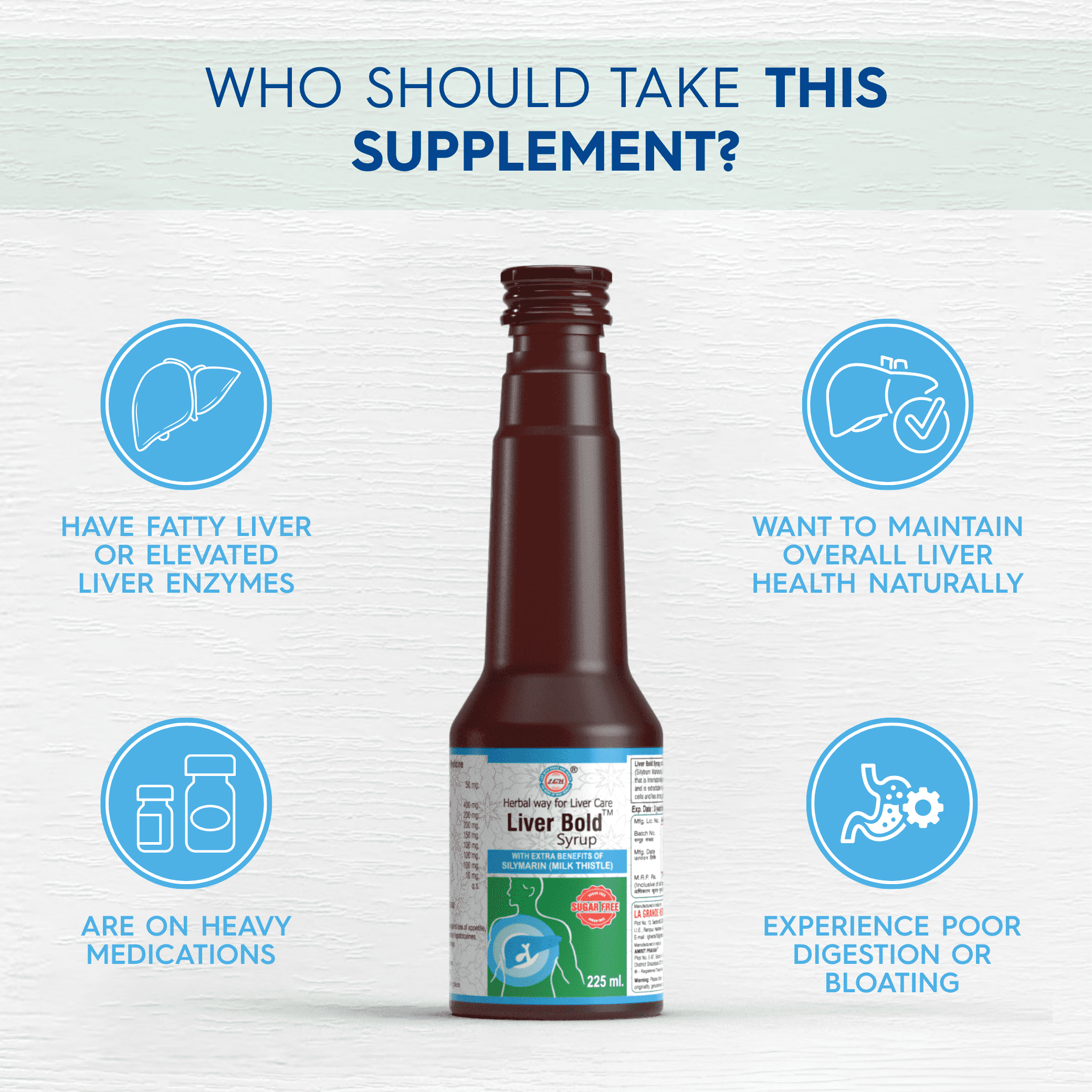 LGH Liver Bold Syrup 225ml, Liver Care Supplement, Fatty Liver Care - Image 3