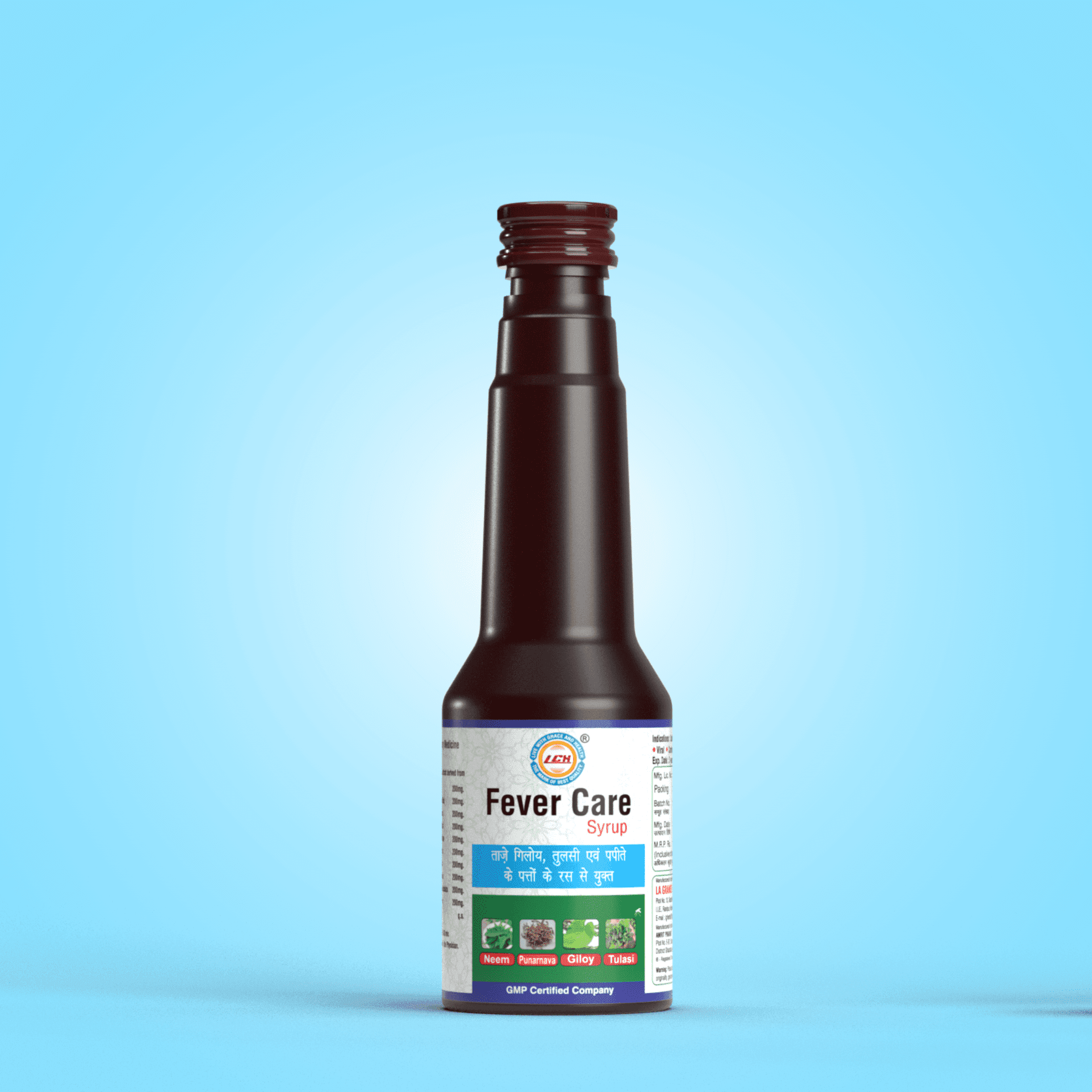 LGH Fever Care Syrup 225ml, Herbal Ark For Cough & Cold Defense, Natural Antioxidant Support