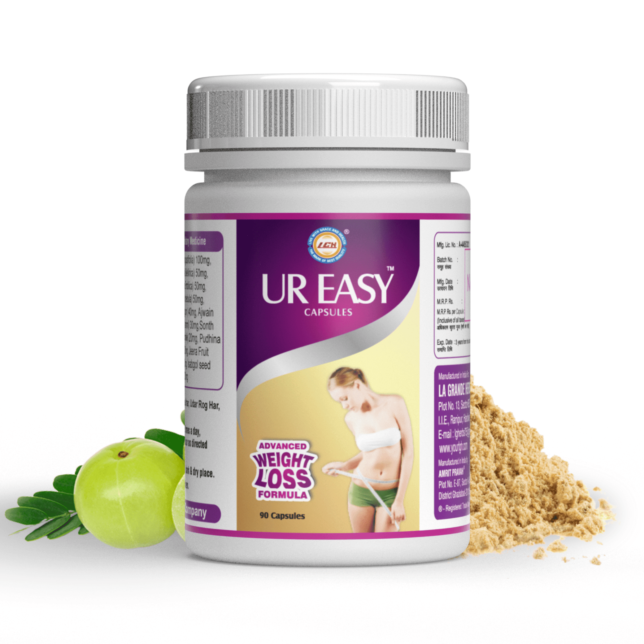 LGH UR Easy Capsules, Weight Loss Capsules, Metabolism Support & Digestive Wellness, 90 Capsules - Image 5